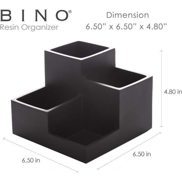 Makeup Organizer Bathroom Vanity Countertop 4 Compartment Storage Holder Black - Picture 2 of 3